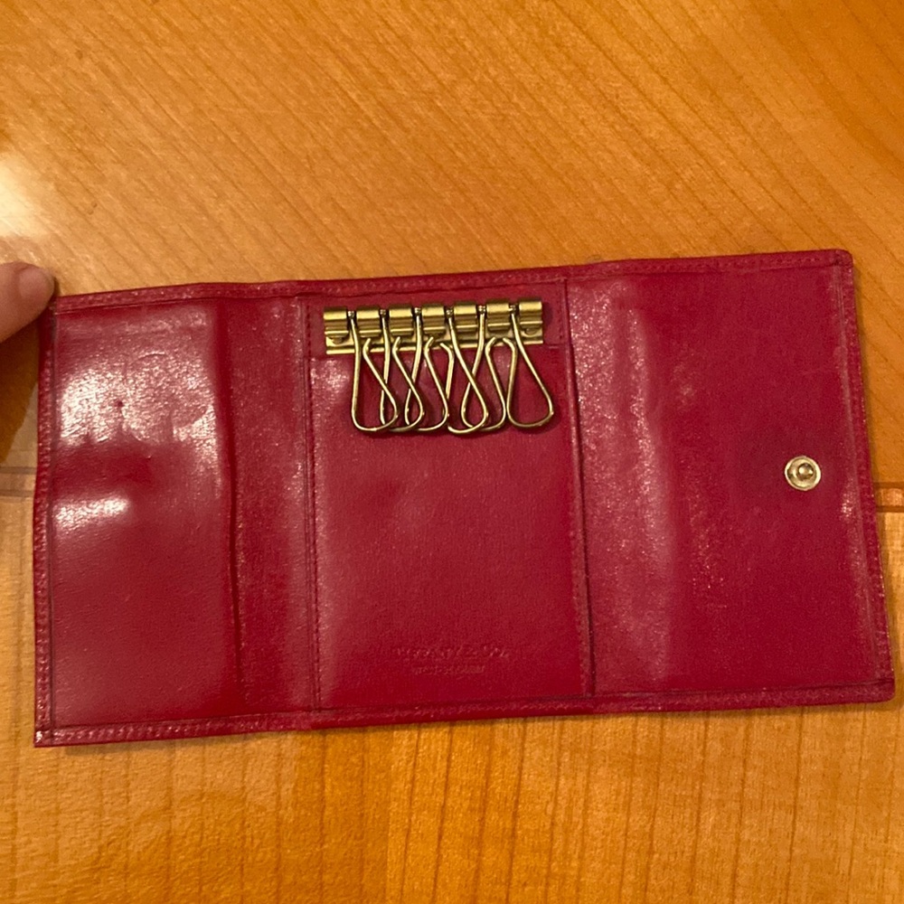 Tiffany & Co Vintage Leather Red Key Wallet